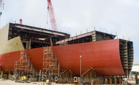 Early showing the design of the multiple levels of the Marjorie C vessel