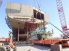 Workers continue to  build Pasha Hawaii's MV Marjorie C vessel